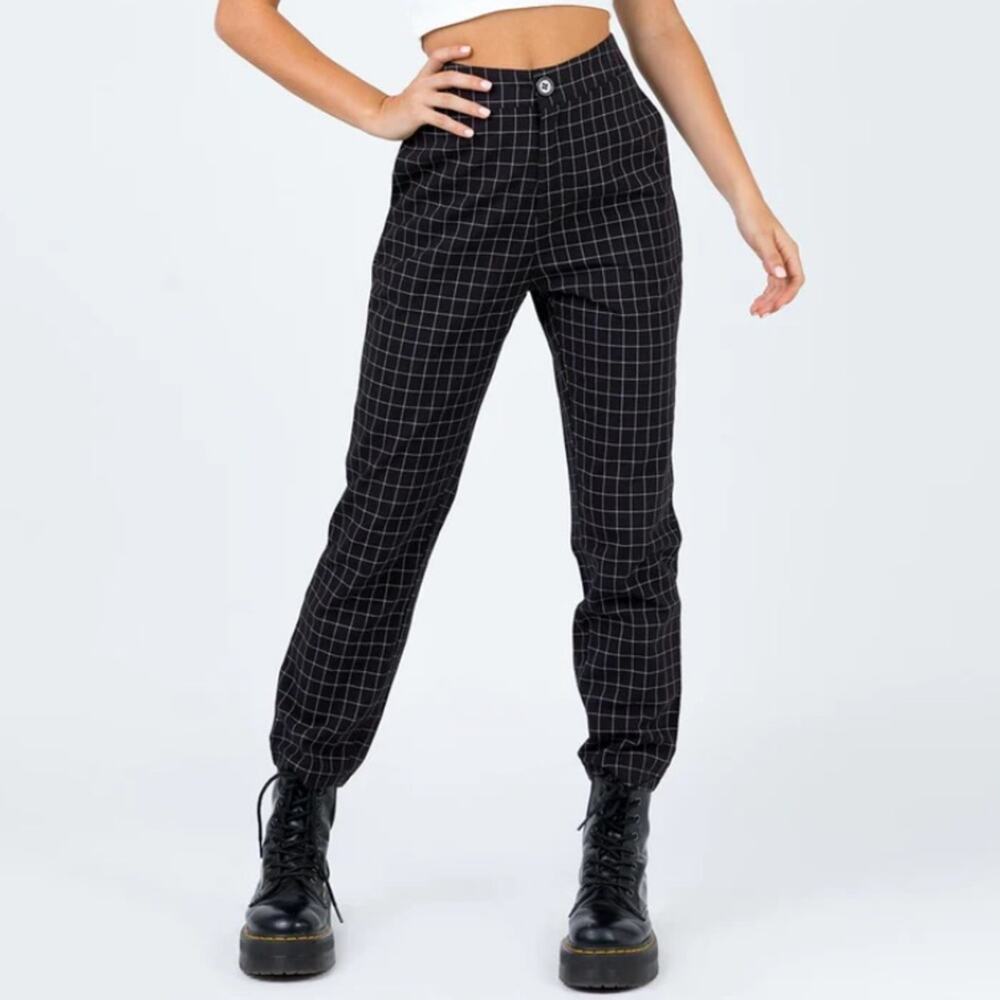 NWT Princess Polly The Spiro Pant Check Pattern Size 0